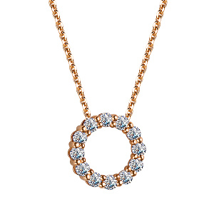 Колье из красного золота с бриллиантами