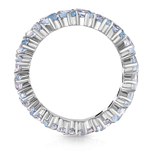 Кольцо из белого золота с топазом