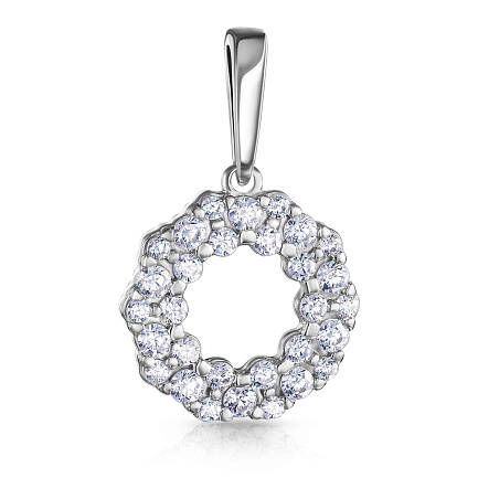 Подвеска из серебра с фианитом