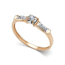 Кольцо из красного золота с бриллиантами