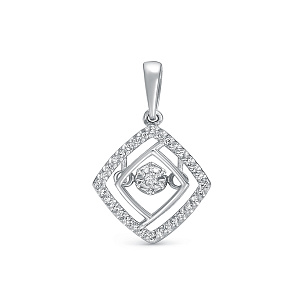 Подвеска из белого золота с бриллиантом