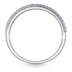 Кольцо из серебра с фианитом