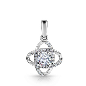 Подвеска из серебра с фианитом