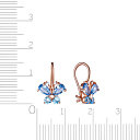 Серьги детские из серебра с позолотой