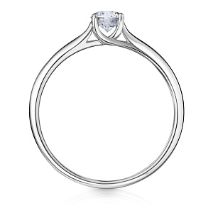 Кольцо из белого золота с бриллиантом