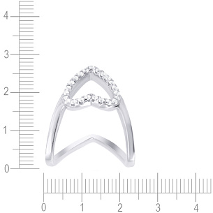 Кольцо из серебра с фианитом