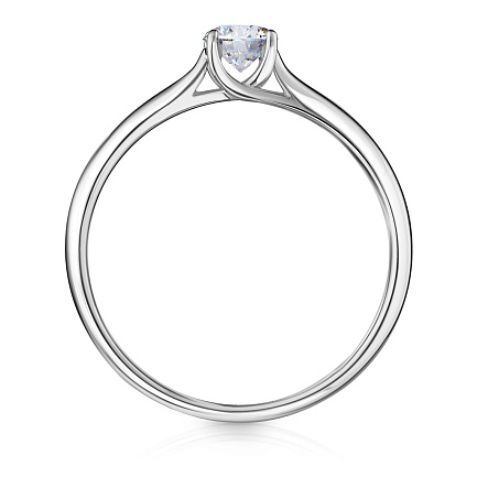 Кольцо из белого золота