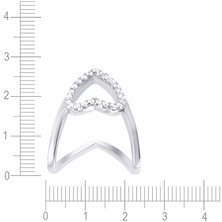 Кольцо из серебра с фианитом