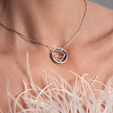 Подвеска из белого золота с бриллиантами