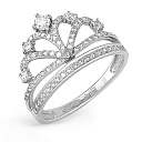 Кольцо из белого золота с бриллиантами