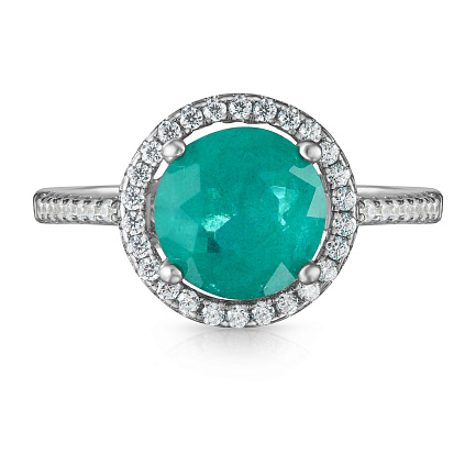 Кольцо из серебра с фианитом