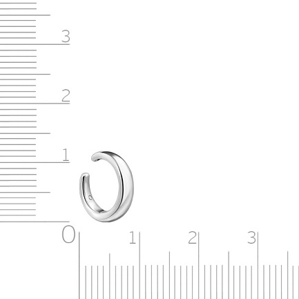 Серьга одиночная из серебра