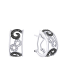 Серьги из белого золота с бриллиантами