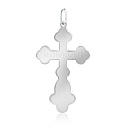 Крест ручной работы из белого золота