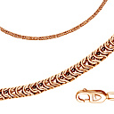 Цепь ручной работы из красного золота, плетение бриз