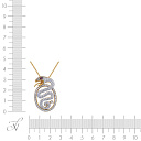 Подвеска из желтого золота с бриллиантами, рубином