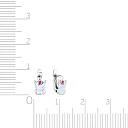 Серьги из серебра с эмалью