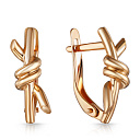 Серьги с английским замком из красного золота