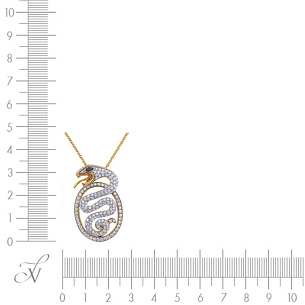 Подвеска из желтого золота с рубином