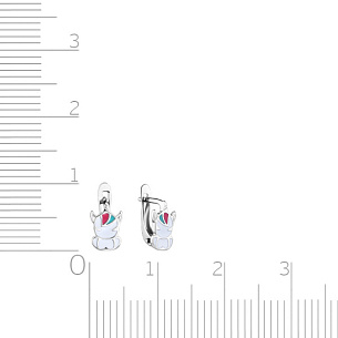 Серьги из серебра с эмалью