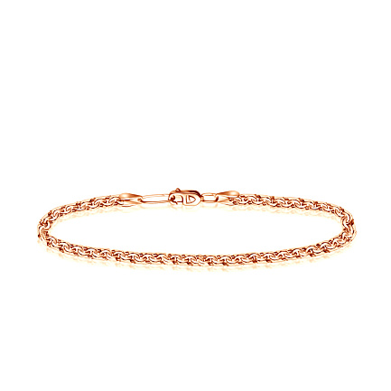 Браслет ручной работы из серебра, плетение бисмарк