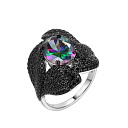 Кольцо из серебра с фианитом