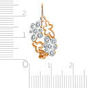 Подвеска из красного золота с фианитом