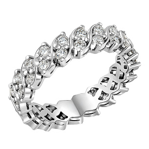 Кольцо из белого золота с бриллиантом