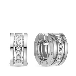 Серьги из белого золота с бриллиантами