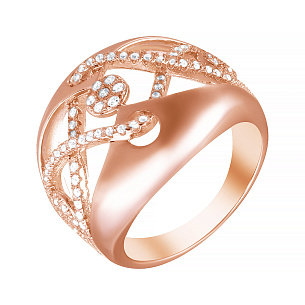 Кольцо из серебра с фианитом