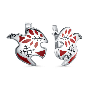 Серьги с английским замком из серебра