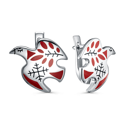 Серьги с английским замком из серебра
