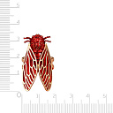 Кольцо из красного золота с сапфиром, эмалью