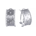 Серьги из серебра с фианитом