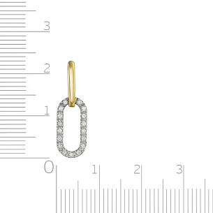 Подвеска из желтого золота с бриллиантами