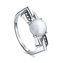 Кольцо из серебра с алпанитом, фианитами