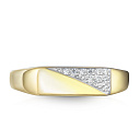 Кольцо из желтого золота с фианитом