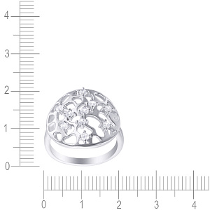 Кольцо из серебра с фианитом