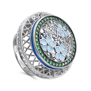 Кольцо из серебра с фианитом