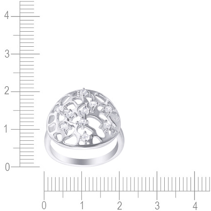 Кольцо из серебра с фианитом