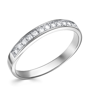 Кольцо из белого золота с бриллиантом