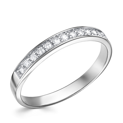 Кольцо из белого золота с бриллиантами