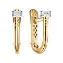 Серьги из желтого золота с бриллиантами