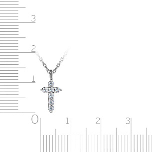 Колье из серебра с фианитом