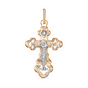 Крест из серебра с фианитом