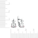 Серьги детские из серебра с фианитом