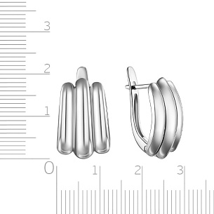 Серьги с английским замком из серебра