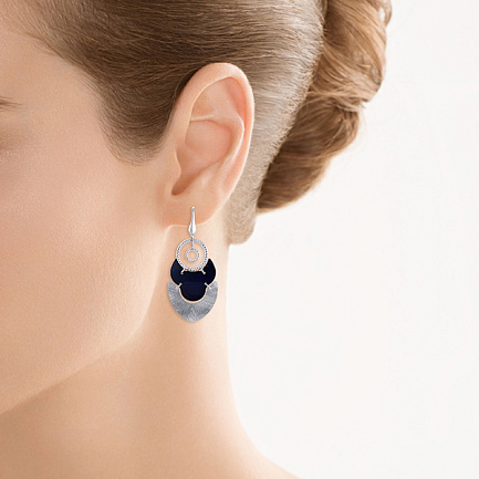 Серьги из серебра с эмалью