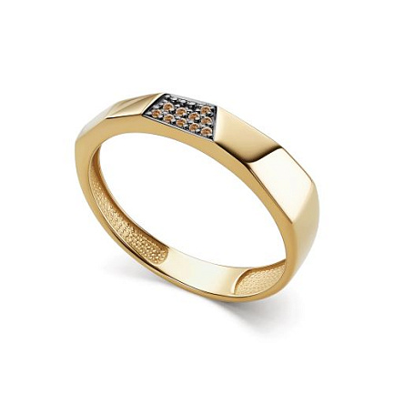 Кольцо из желтого золота с бриллиантами