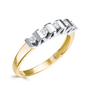 Кольцо из желтого золота с бриллиантами